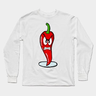 Angry Chili Pepper Long Sleeve T-Shirt